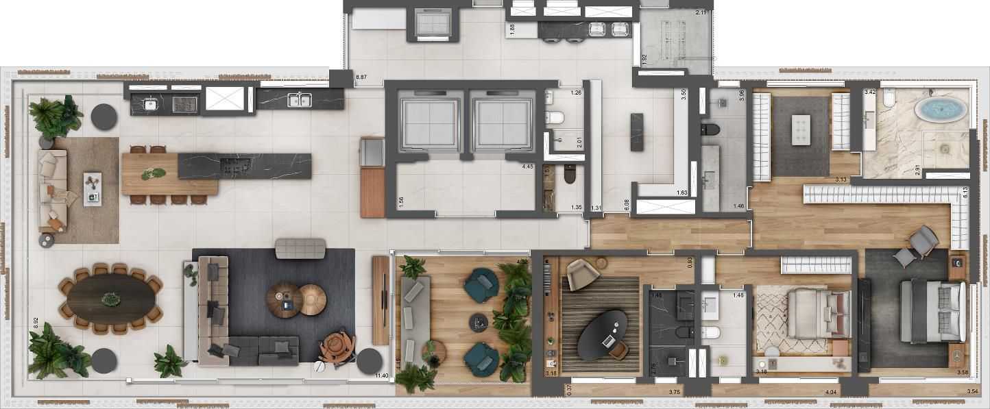 Planta - Figueira Leopoldo - 355m² com 4 suítes e 4 vagas no coração do Itaim Bibi, a venda em São Paulo - Cristiano Rizo