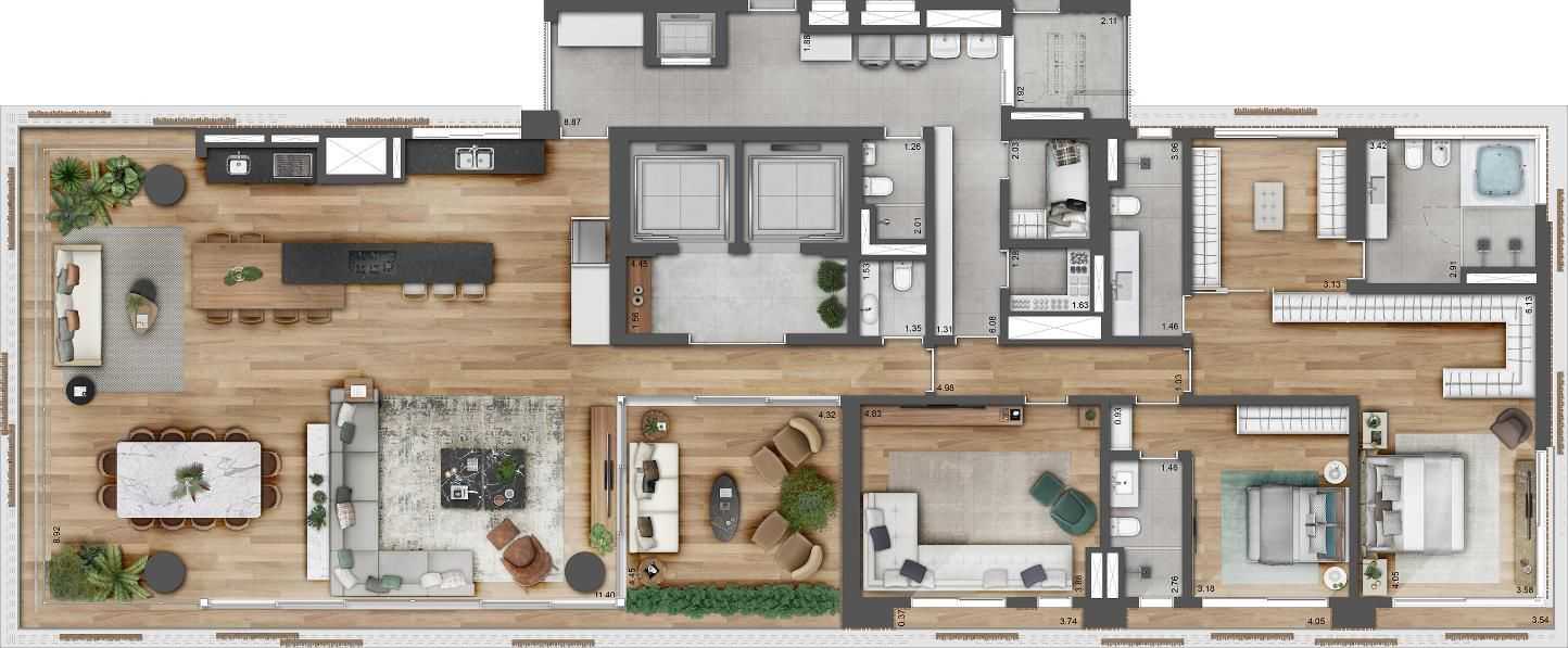 Planta - Figueira Leopoldo - 355m² com 4 suítes e 4 vagas no coração do Itaim Bibi, a venda em São Paulo - Cristiano Rizo