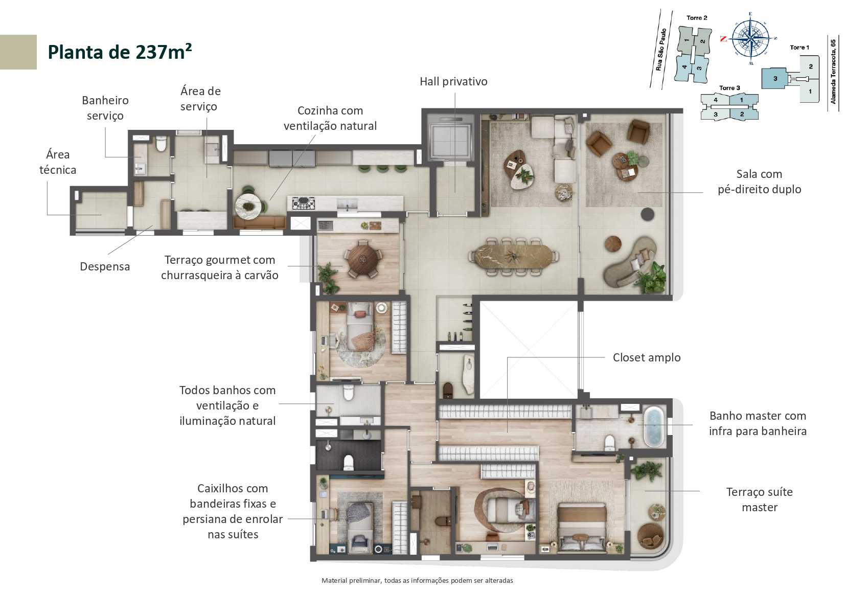 Planta - Lançamento Casa Ceramica - 130m², 171m² e 242m³, São Caetano do Sul - Cristiano Rizo