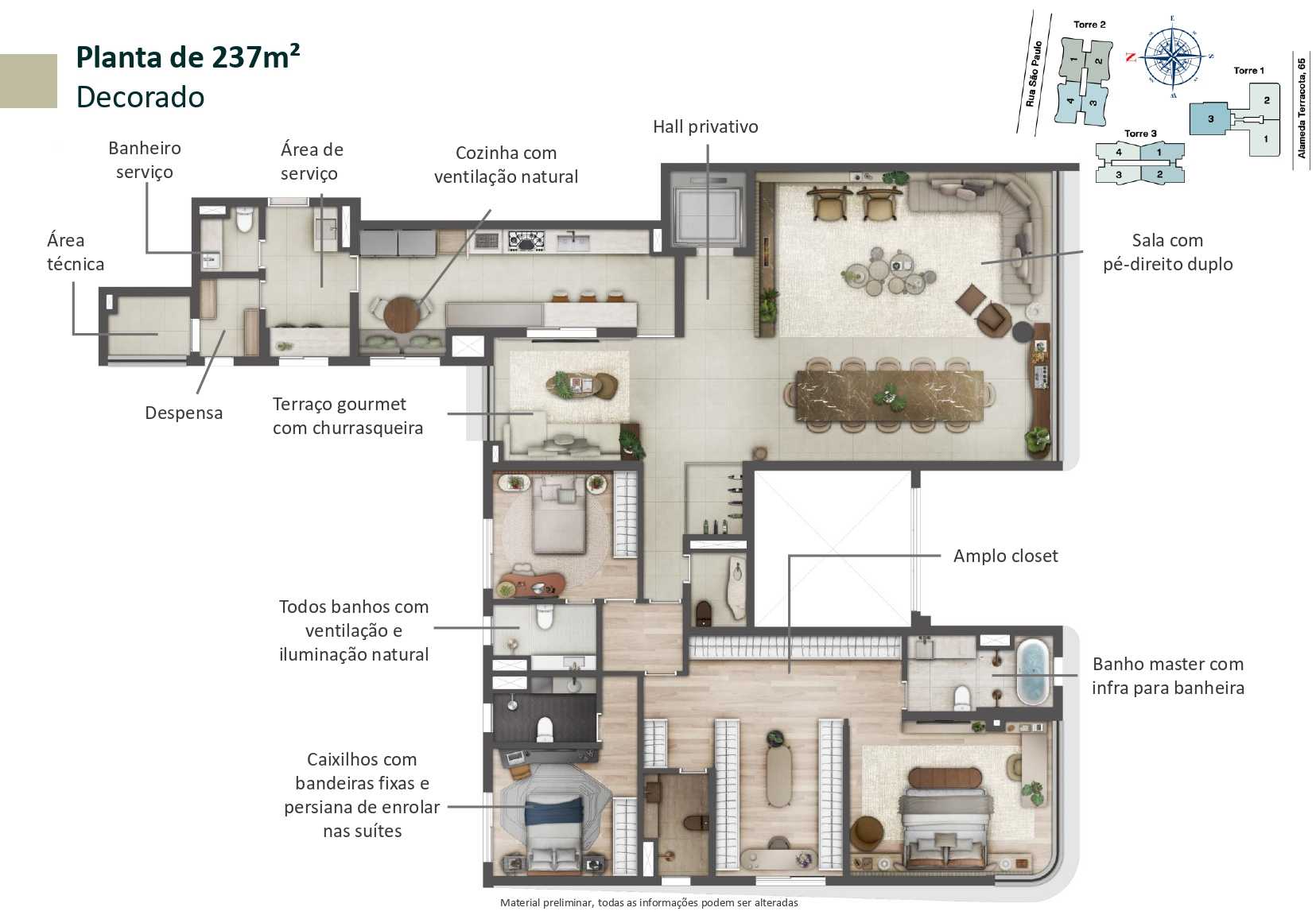 Planta - Lançamento Casa Ceramica - 130m², 171m² e 242m³, São Caetano do Sul - Cristiano Rizo