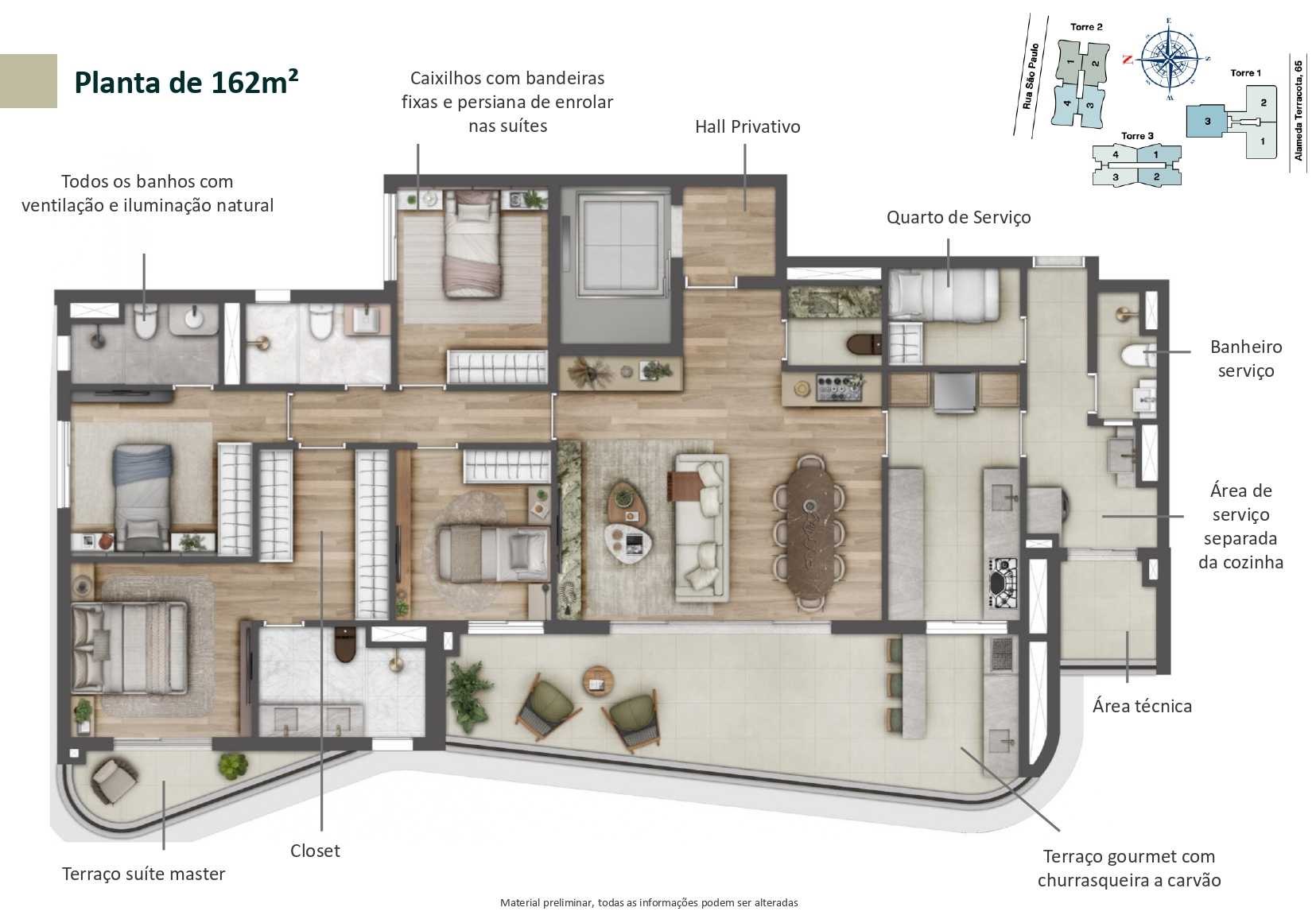 Planta - Lançamento Casa Ceramica - 130m², 171m² e 242m³, São Caetano do Sul - Cristiano Rizo