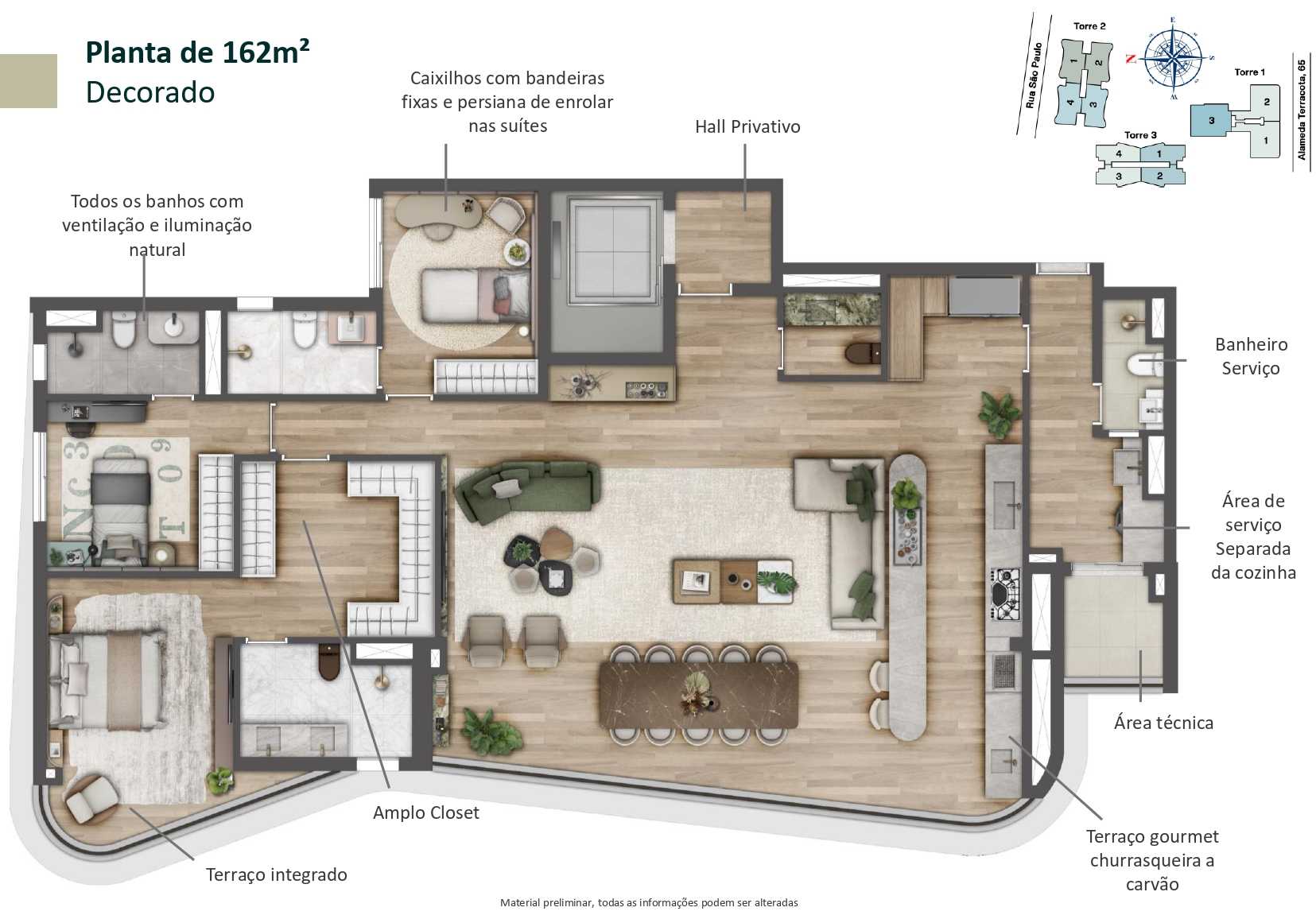 Planta - Lançamento Casa Ceramica - 130m², 171m² e 242m³, São Caetano do Sul - Cristiano Rizo