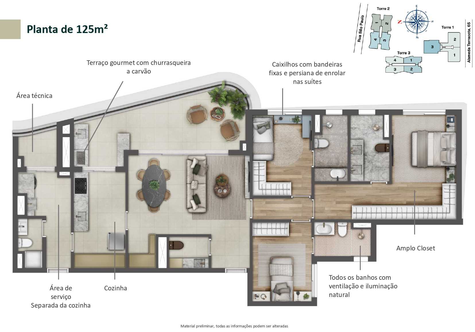 Planta - Lançamento Casa Ceramica - 130m², 171m² e 242m³, São Caetano do Sul - Cristiano Rizo
