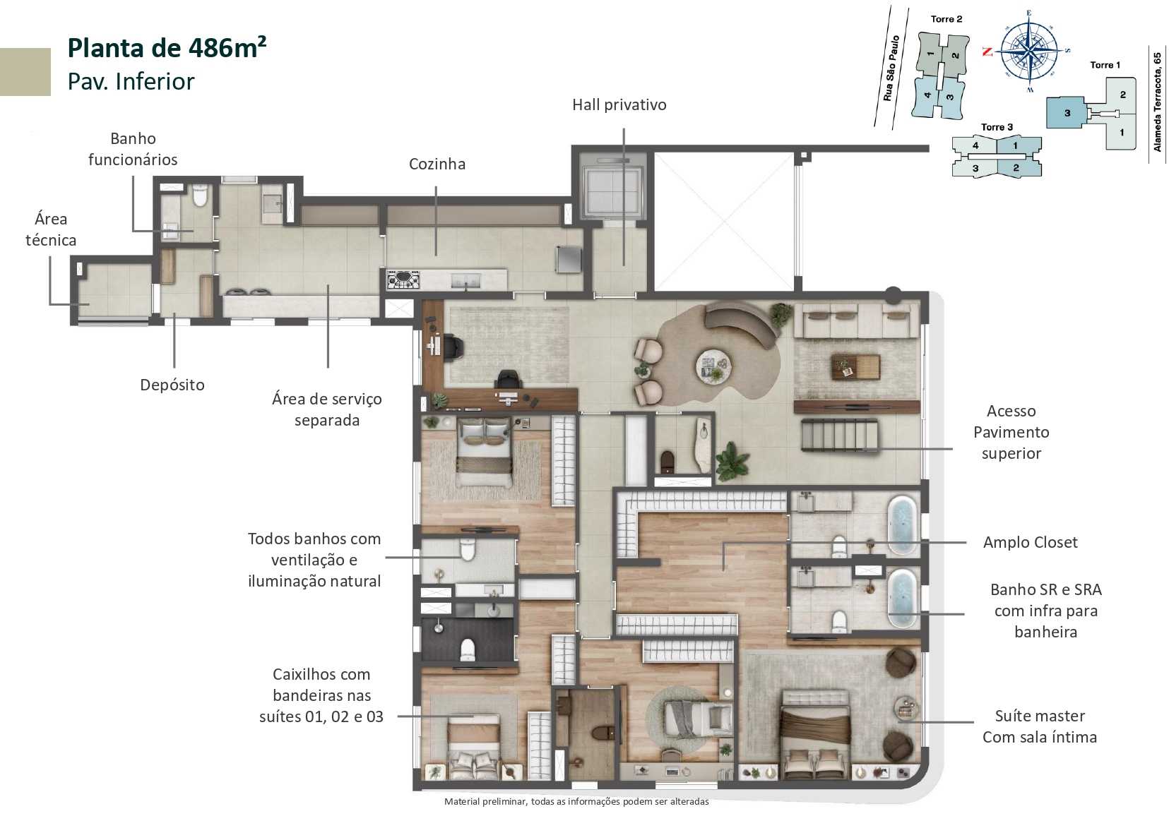 Planta - Lançamento Casa Ceramica - 130m², 171m² e 242m³, São Caetano do Sul - Cristiano Rizo