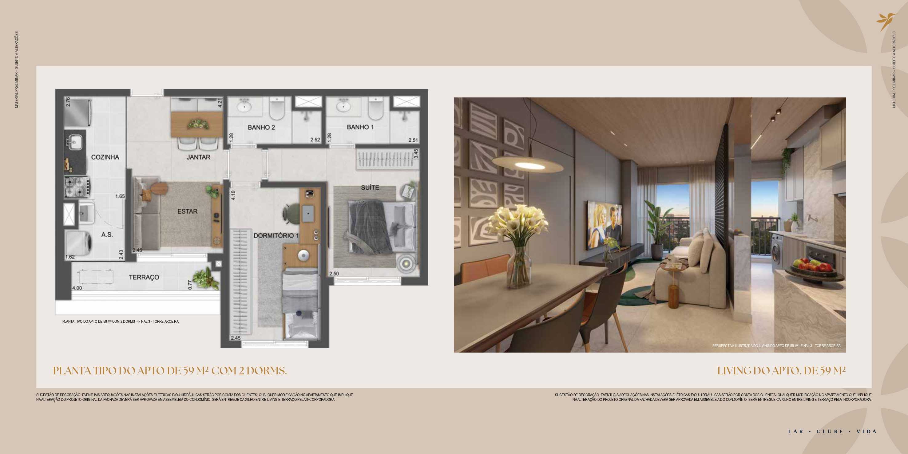 Planta - Reserva São Caetano, Bairro Fundação - De 59m² a 89m², com 2 ou 3 dormitórios em São Caetano do Sul - Cristiano Rizo