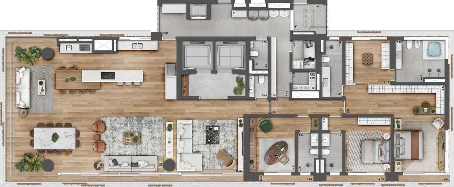 Planta - Figueira Leopoldo - 355m² com 4 suítes e 4 vagas no coração do Itaim Bibi, a venda em São Paulo - Cristiano Rizo