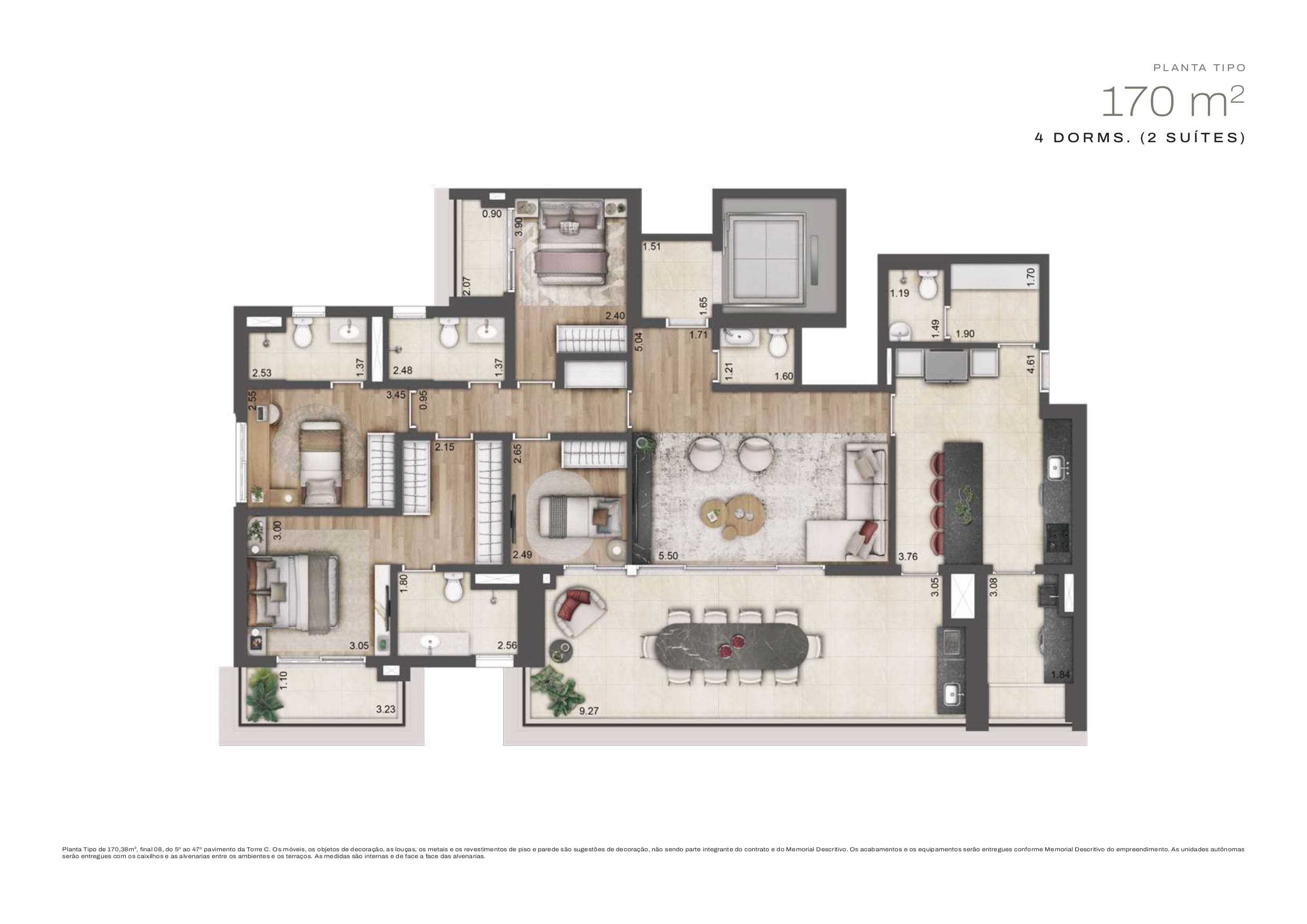 Planta - Jardim da Hipica Santo Amaro - De 21 a 276m², 2 a 4 Suites, 1 a 3 Vagas, Lazer Completo, a venda - Cristiano Rizo
