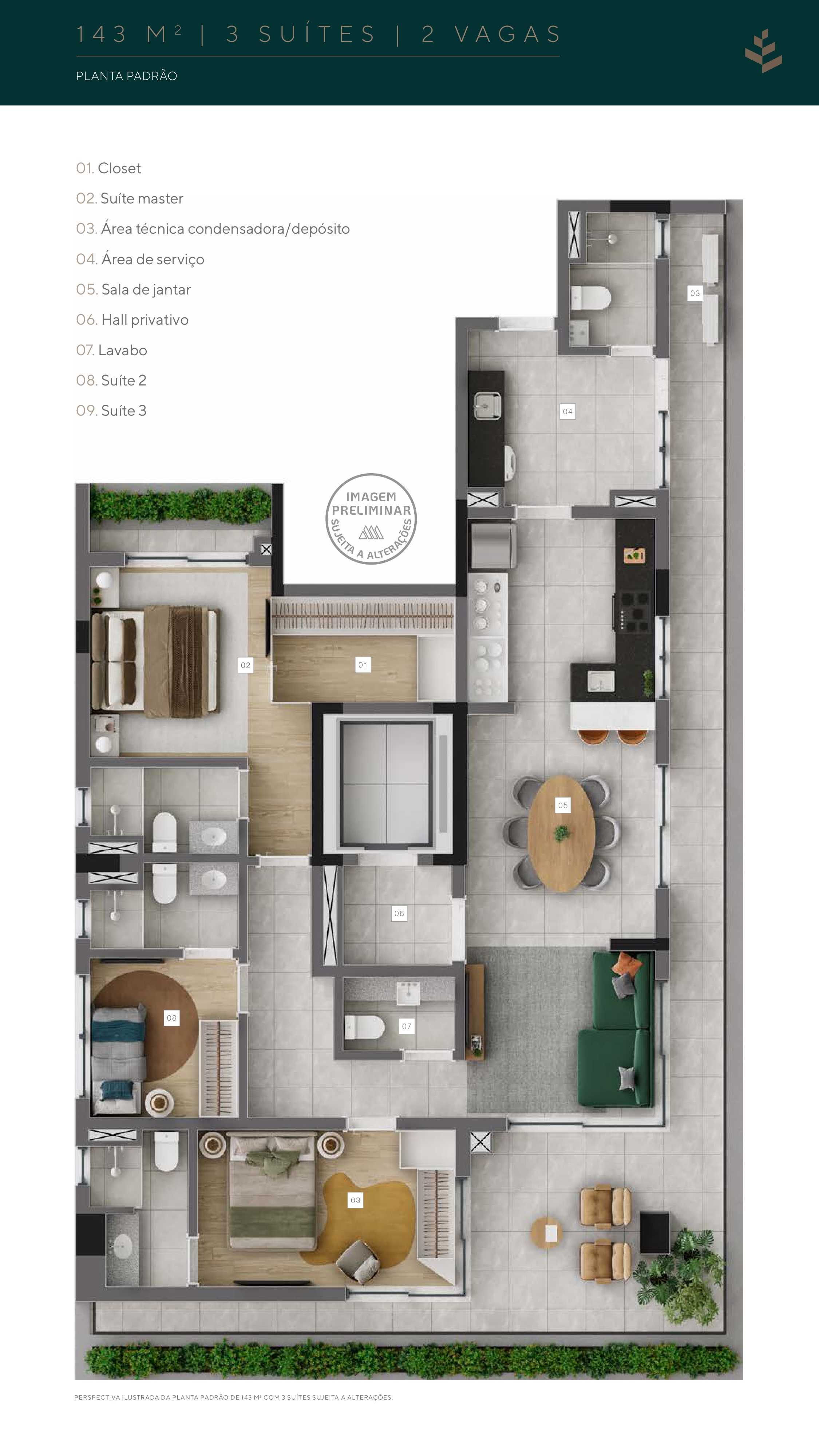 Planta - Breve Lançamento The Only Moema - 139m² a 185m², 4 Dorms, Fora da Rota do Avião - Cristiano Rizo
