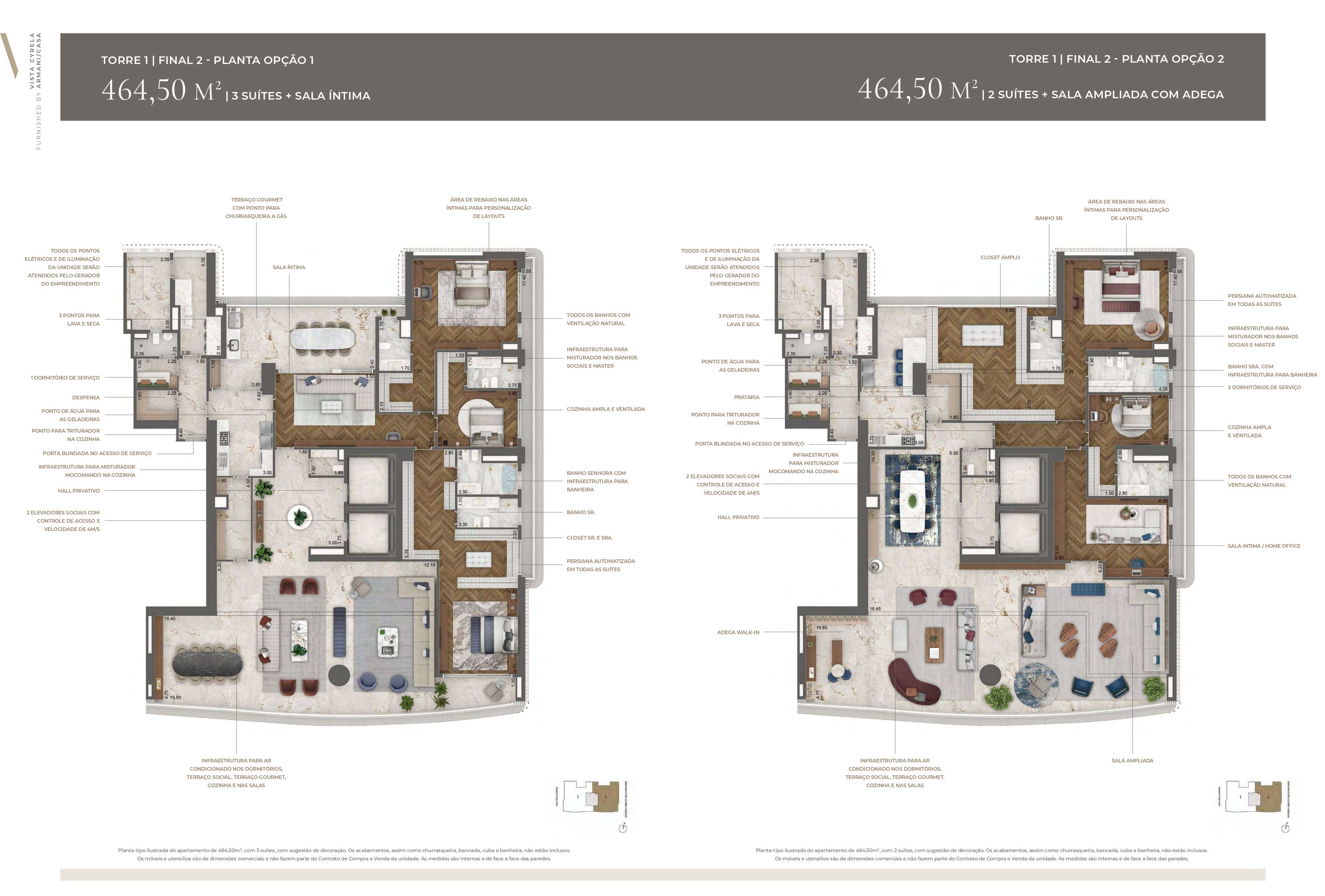 Planta - Vista Cyrela by Armani: De 464 a 811m², 2 a 4 Suites, 4 a 6 vagas, a venda no Jardim Guedala em São Paulo - Cristiano Rizo
