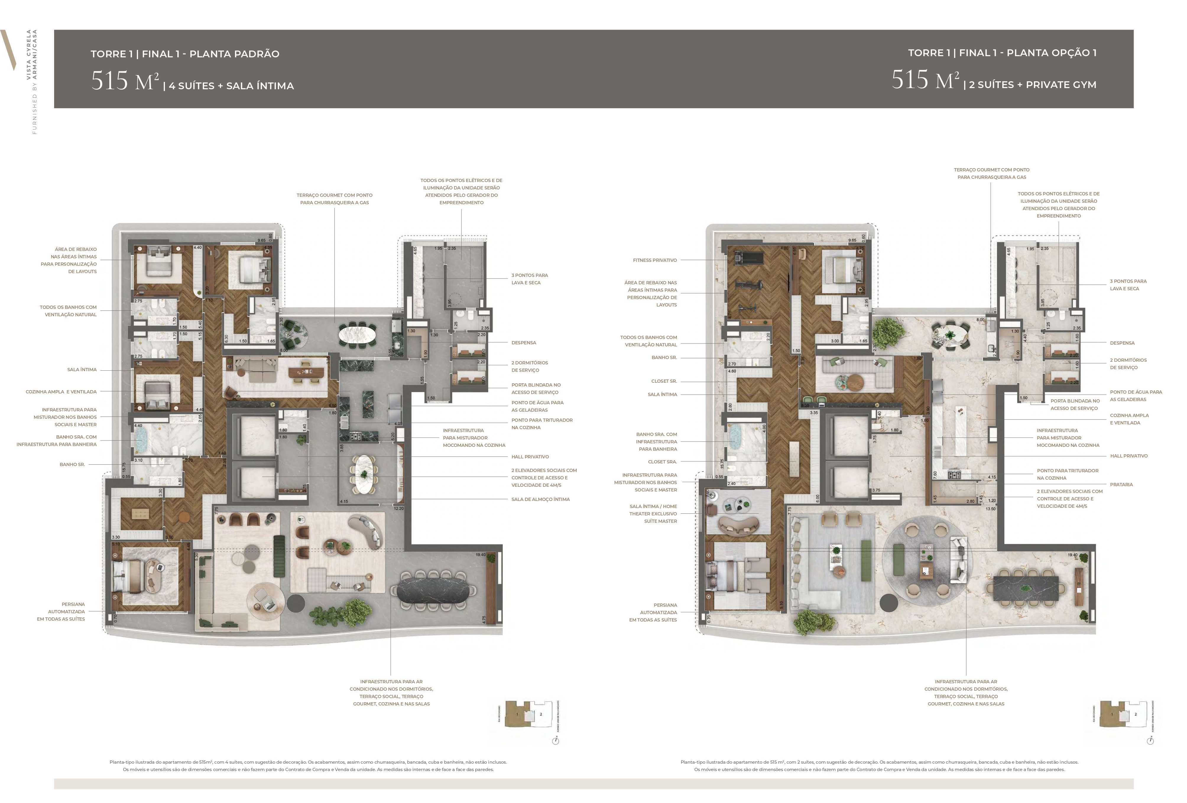 Planta - Vista Cyrela by Armani: De 464 a 811m², 2 a 4 Suites, 4 a 6 vagas, a venda no Jardim Guedala em São Paulo - Cristiano Rizo