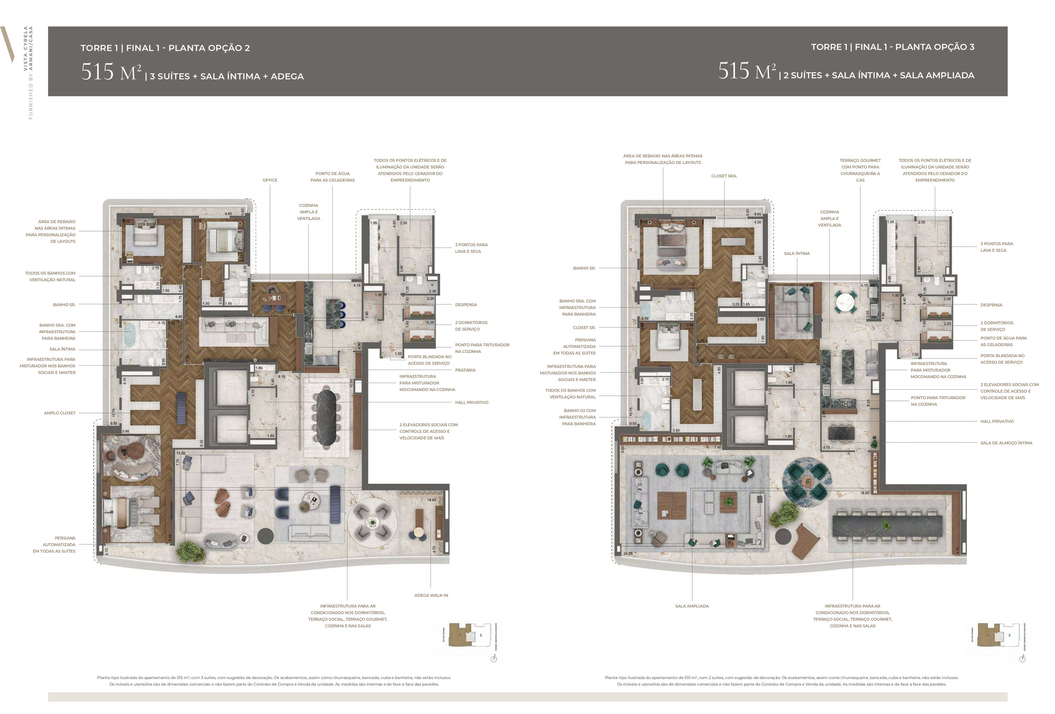 Planta - Vista Cyrela by Armani: De 464 a 811m², 2 a 4 Suites, 4 a 6 vagas, a venda no Jardim Guedala em São Paulo - Cristiano Rizo