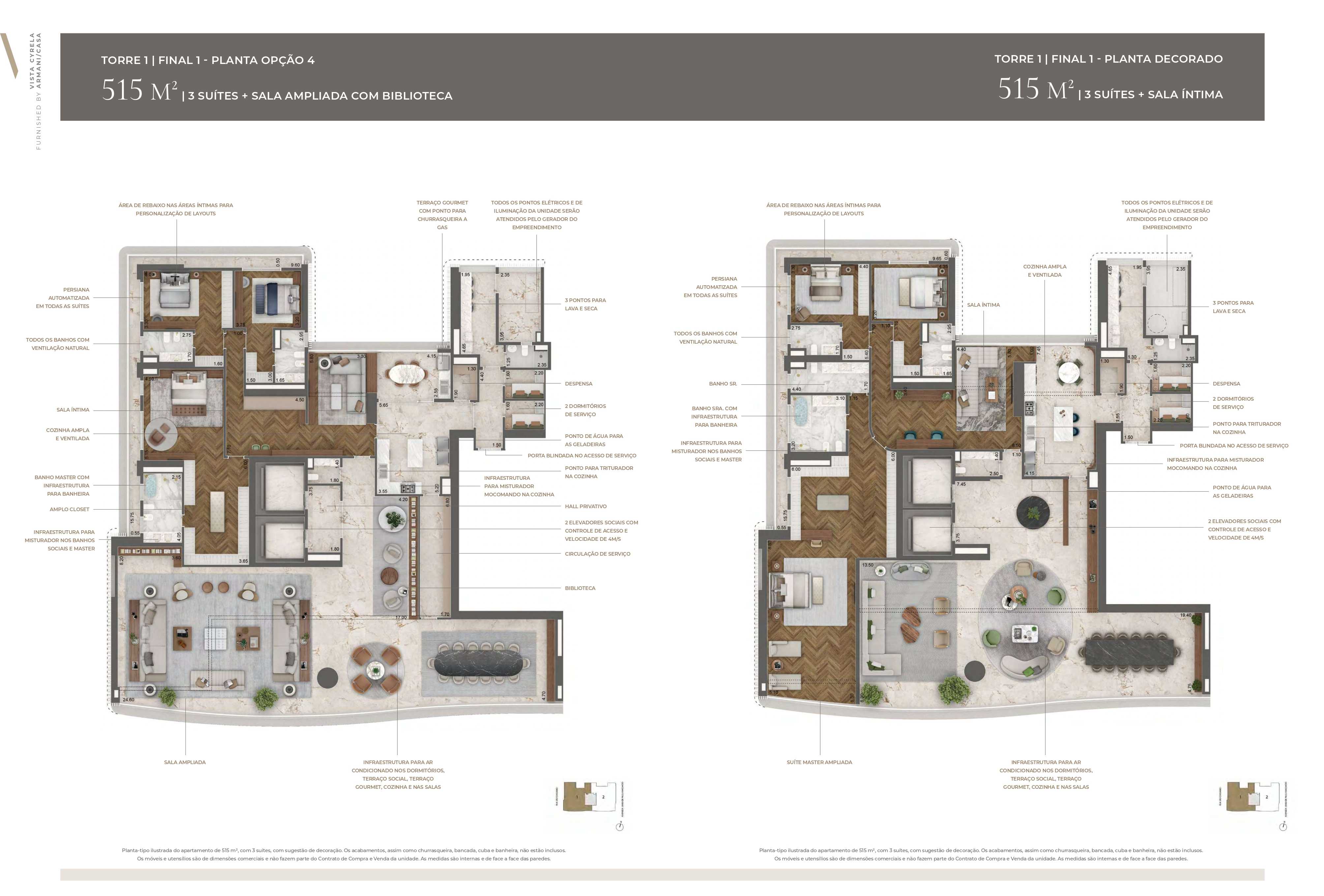 Planta - Vista Cyrela by Armani: De 464 a 811m², 2 a 4 Suites, 4 a 6 vagas, a venda no Jardim Guedala em São Paulo - Cristiano Rizo