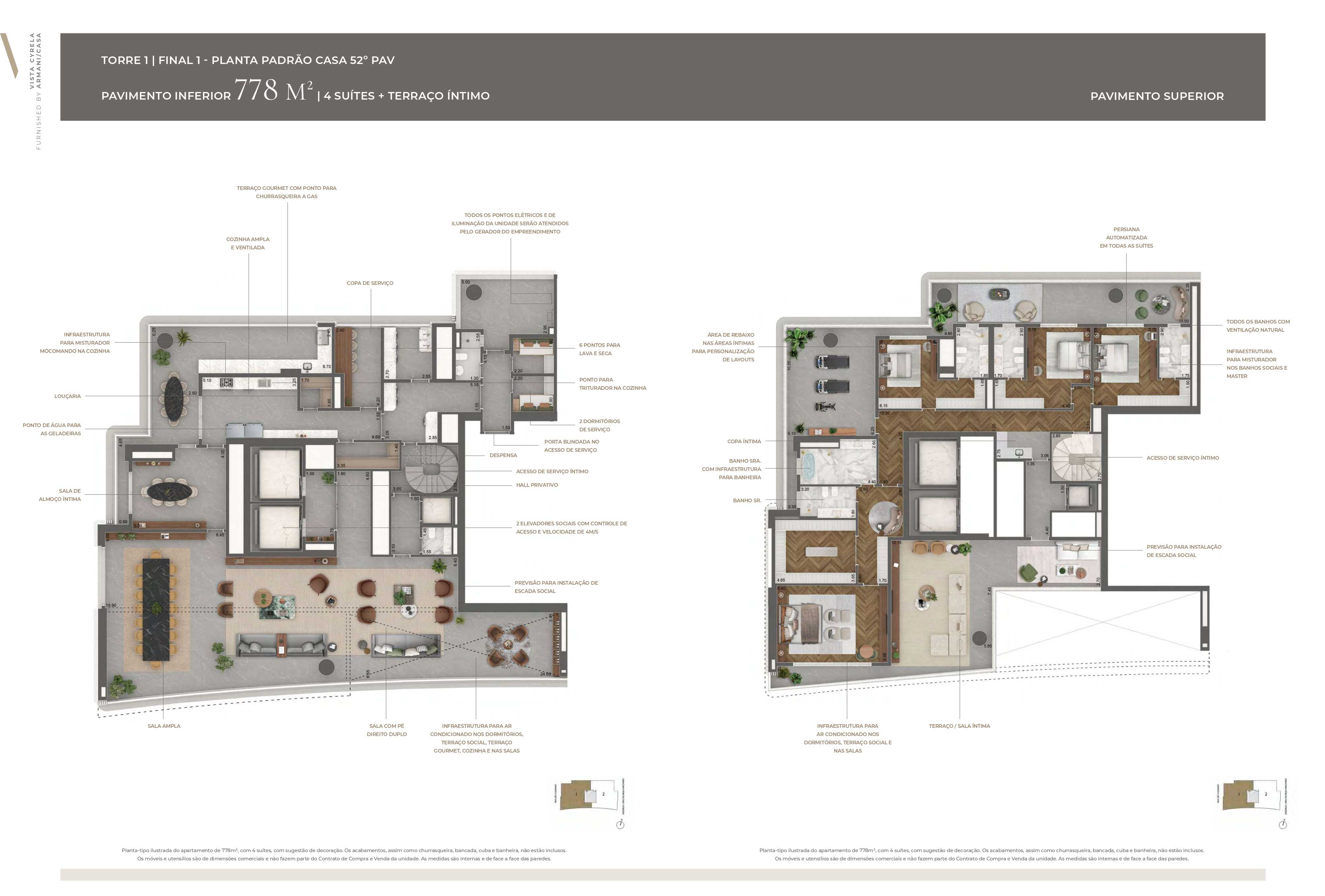 Planta - Vista Cyrela by Armani: De 464 a 811m², 2 a 4 Suites, 4 a 6 vagas, a venda no Jardim Guedala em São Paulo - Cristiano Rizo