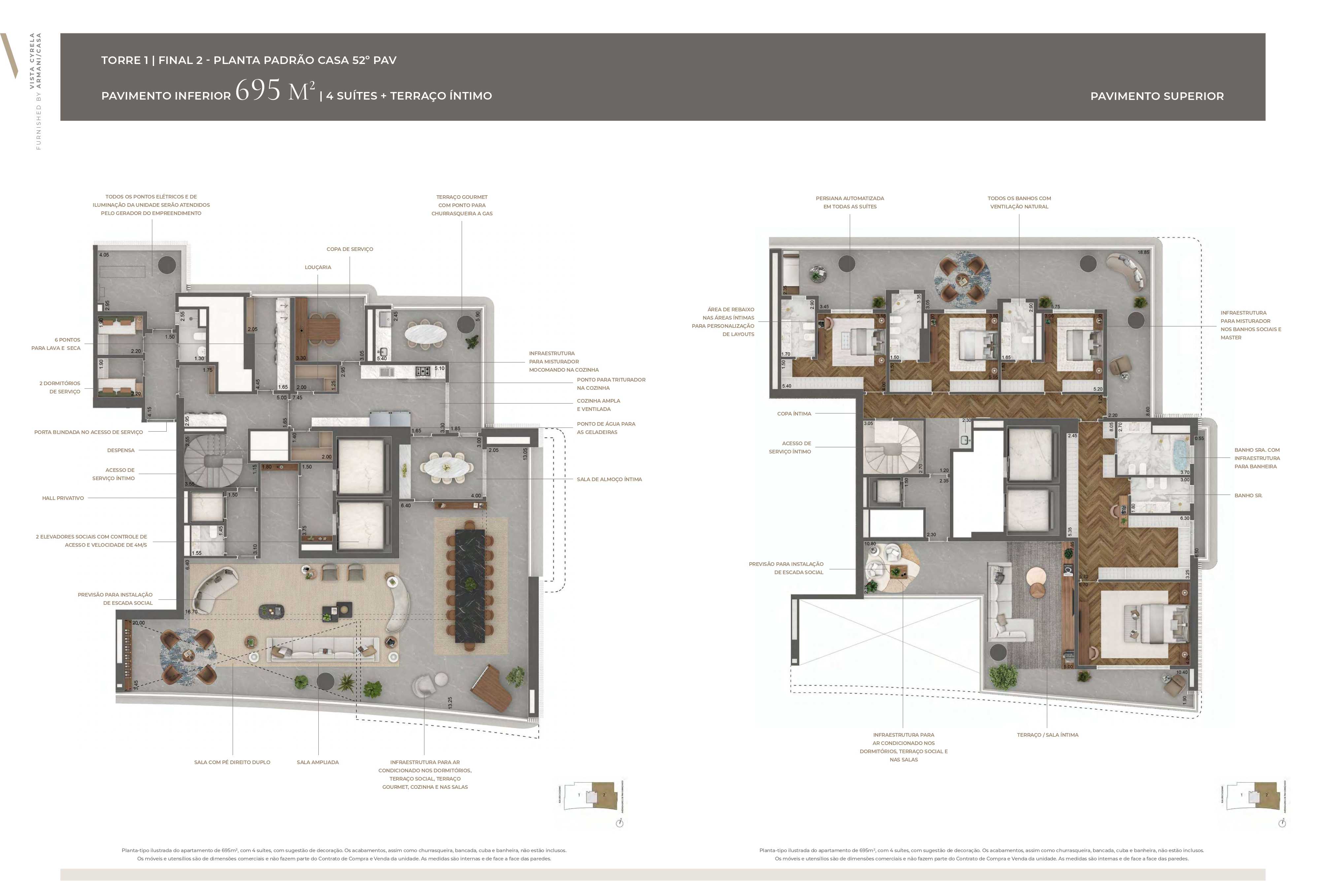 Planta - Vista Cyrela by Armani: De 464 a 811m², 2 a 4 Suites, 4 a 6 vagas, a venda no Jardim Guedala em São Paulo - Cristiano Rizo