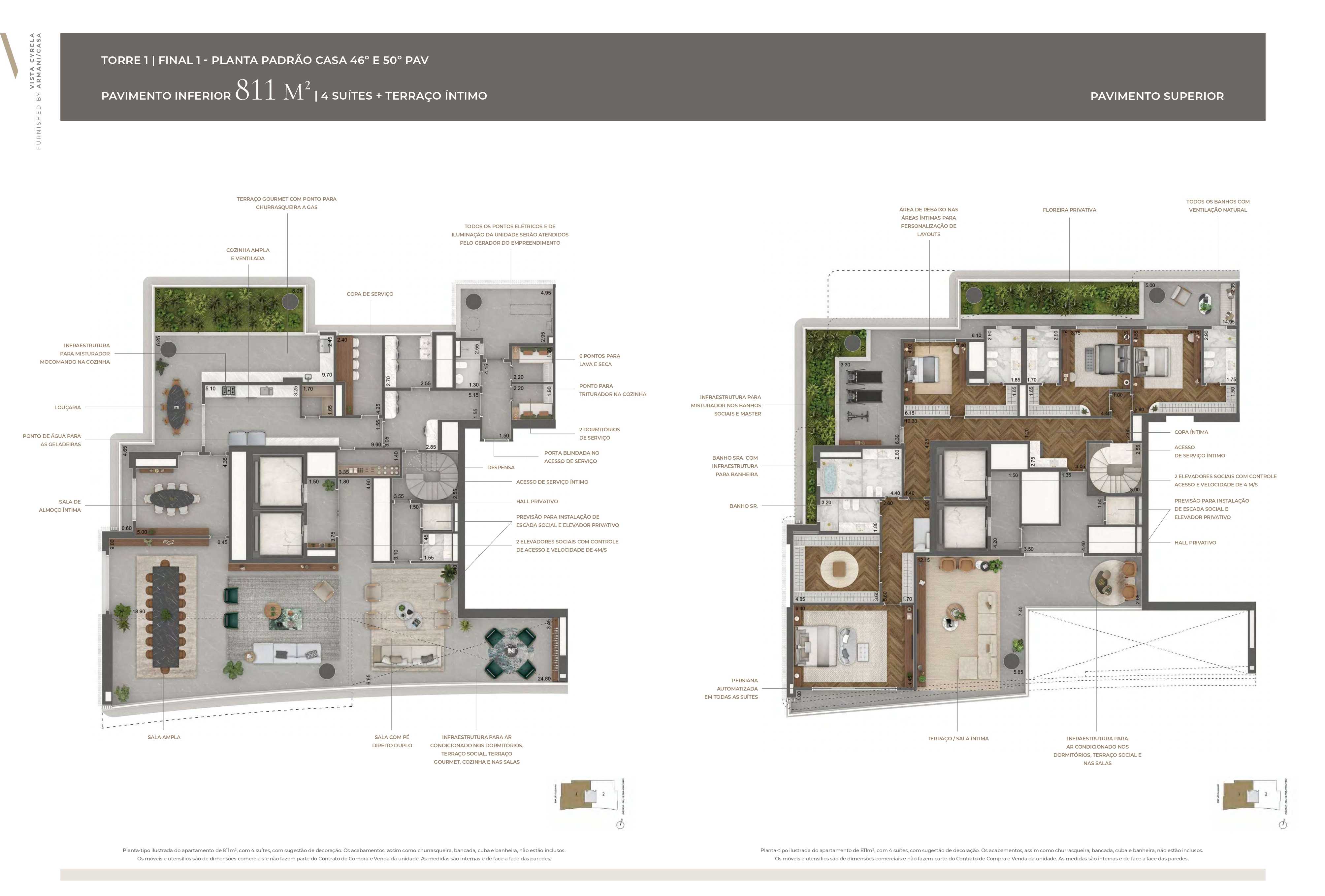 Planta - Vista Cyrela by Armani: De 464 a 811m², 2 a 4 Suites, 4 a 6 vagas, a venda no Jardim Guedala em São Paulo - Cristiano Rizo