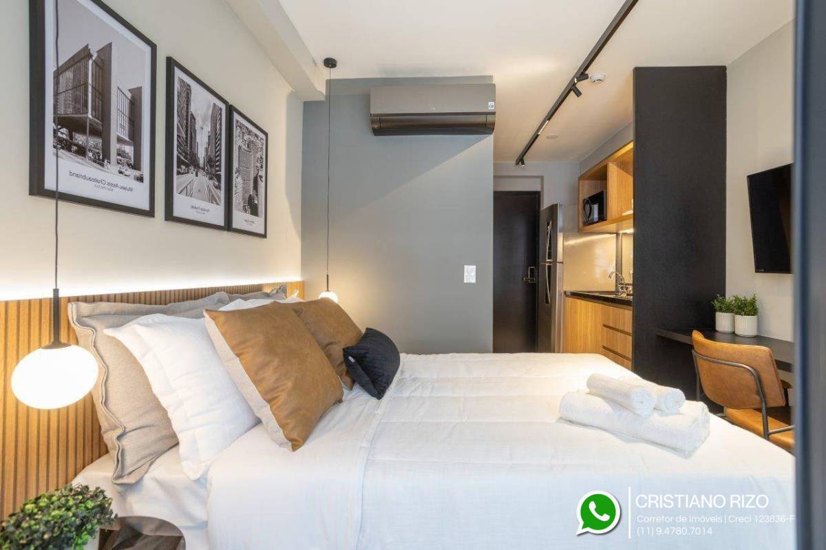 Studio à venda em São Paulo, Paraíso, com 1 quarto, 26,76m² - Cristiano Rizo